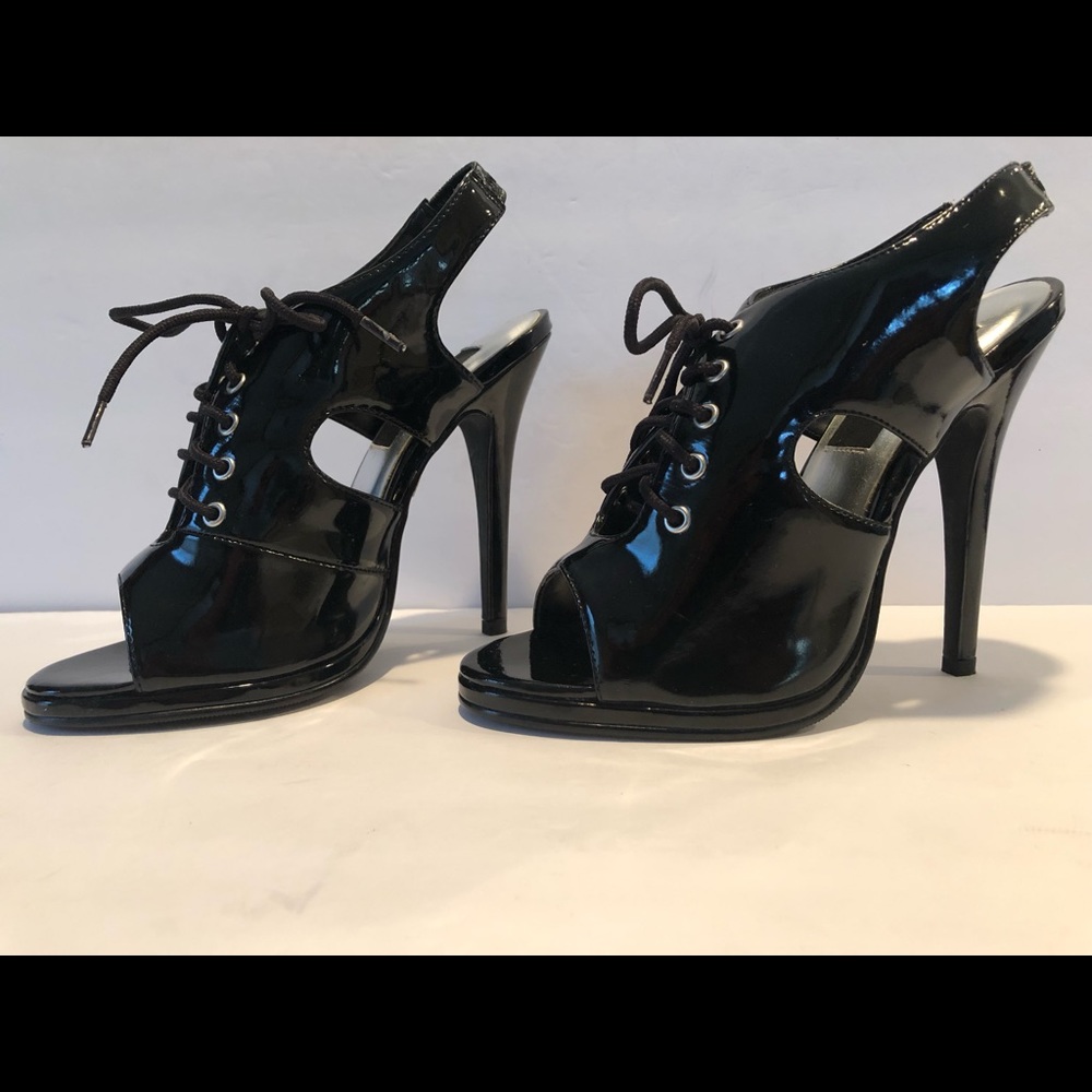 5” Lace up Peep Toe